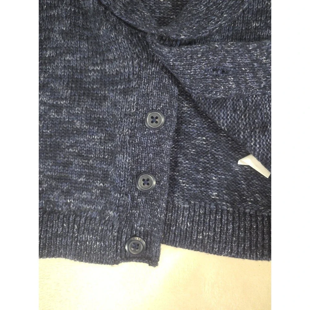 NWT Baby Bgosh OshKosh Shawl Collar Cardigan Sweater Navy Marled Knit Boys 3M
